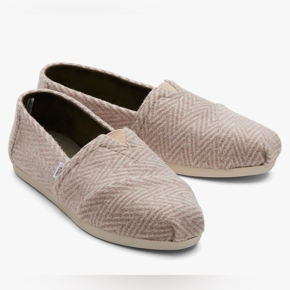 Toms | Alpargata Cloudbound Flats in Oatmeal Brushed Herringbone